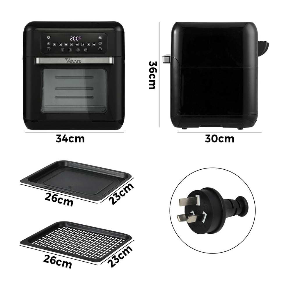Vevare Air Fryer 12L Oven LCD Touch Oil Free Cooker 1500W