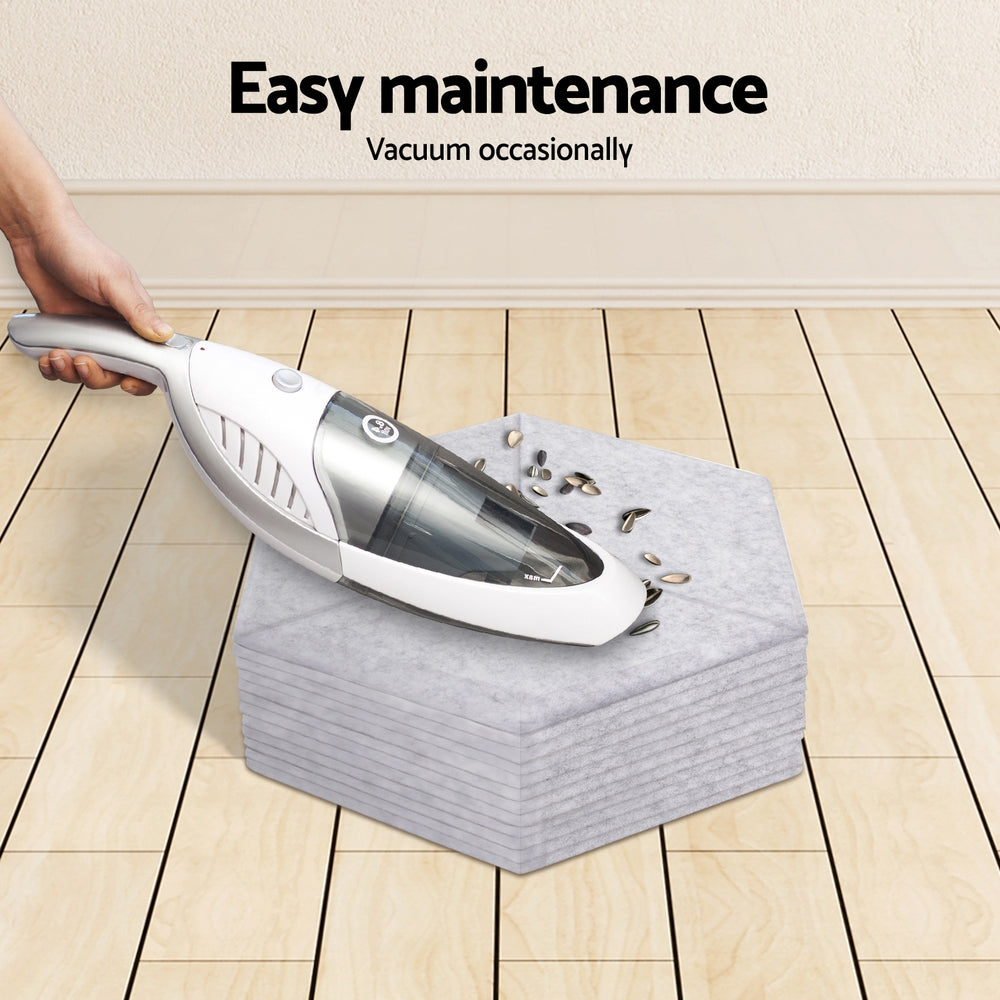 Hexagonal High-Density Acoustic Foam Soundproofing Panels - 12 Pack Grey 35x30x0.9cm