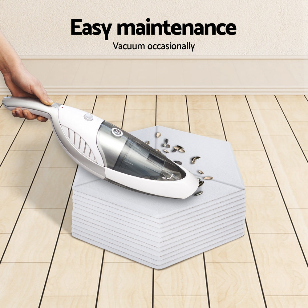 Hexagonal Acoustic Foam Soundproofing Tiles - 12 Pack, 35x30x0.9cm, White