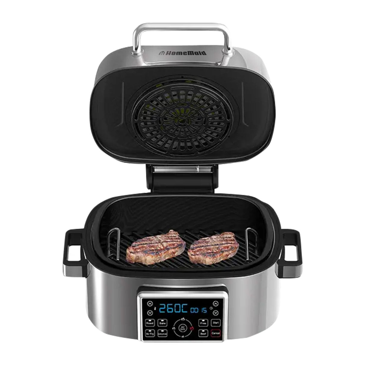 Homemaid Digital 6L Air Fryer and Grill Stainless Steel Housing LED Display