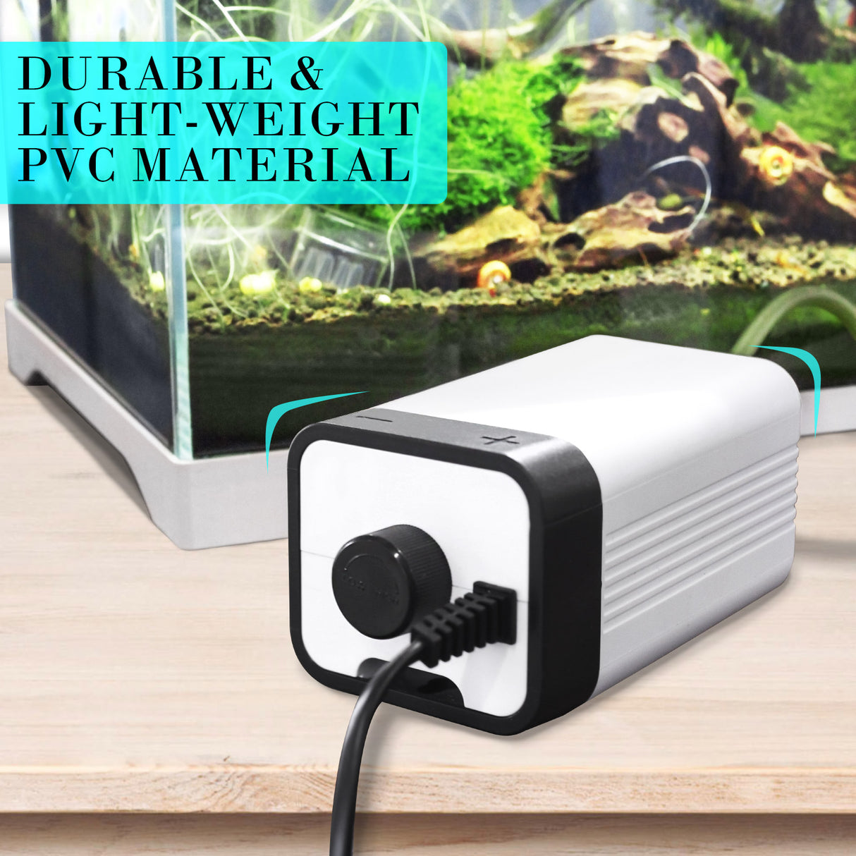 2 Outlet 180L/H 4W Aquarium Air Pump