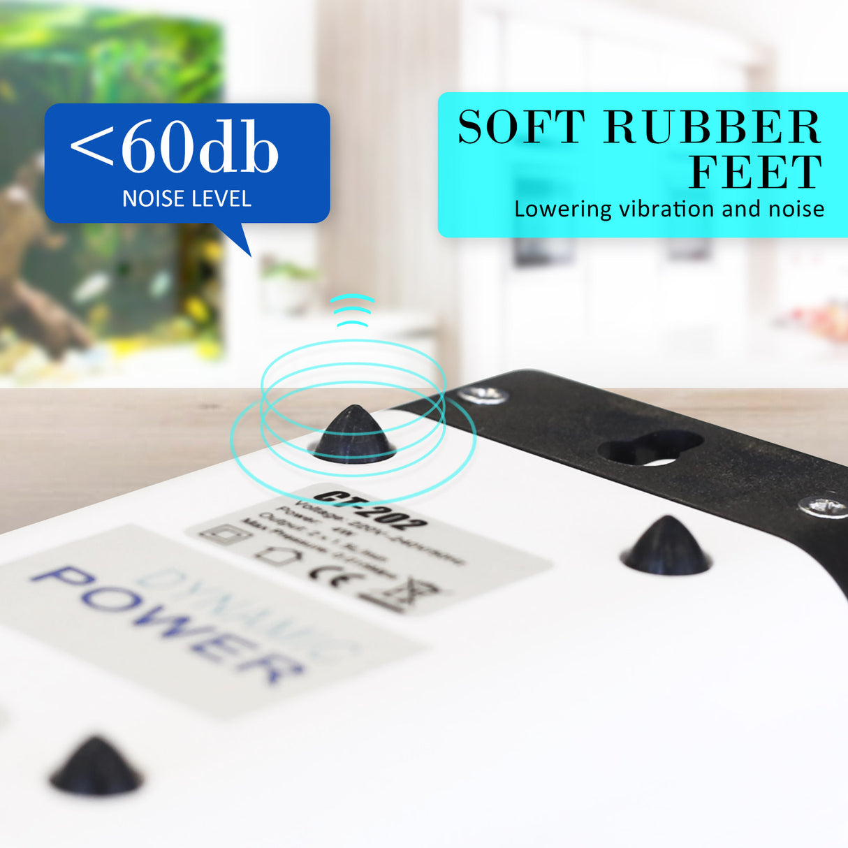 2 Outlet 180L/H 4W Aquarium Air Pump