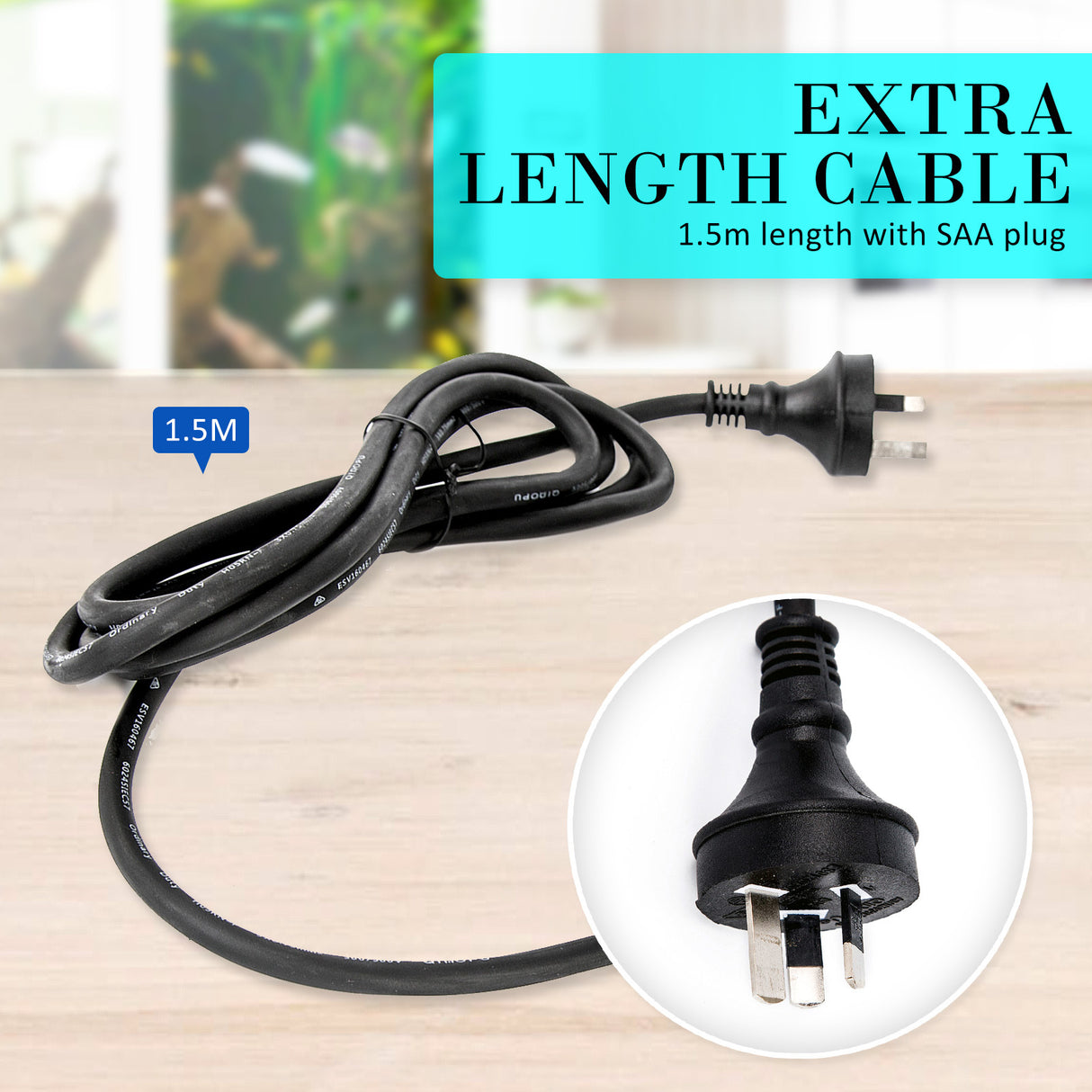 1200L/H 22W 1.6m Aquarium Submersible Filter Pond Pump