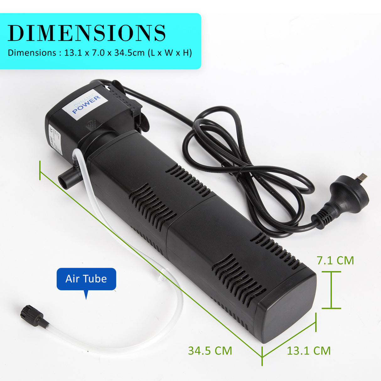 1600L/H 35W 2.5m Aquarium Submersible Filter Pond Pump