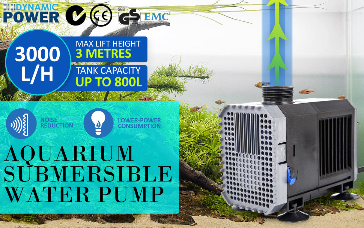 3000L/H 55W 3m Aquarium Submersible Pond Water Pump