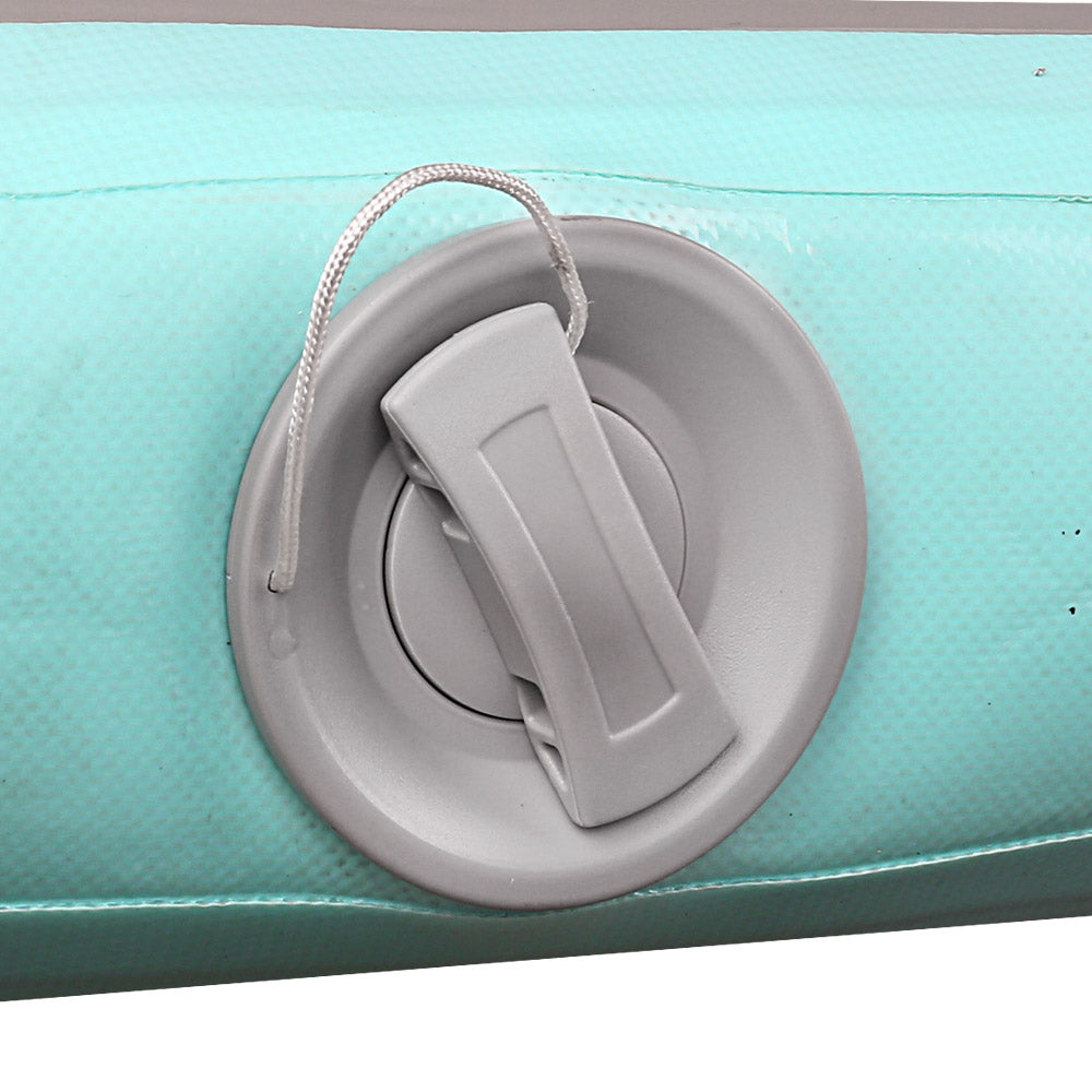 Mint Green and Grey Inflatable Air Track Mat for Gymnastics and Tumbling - 3m x 1m
