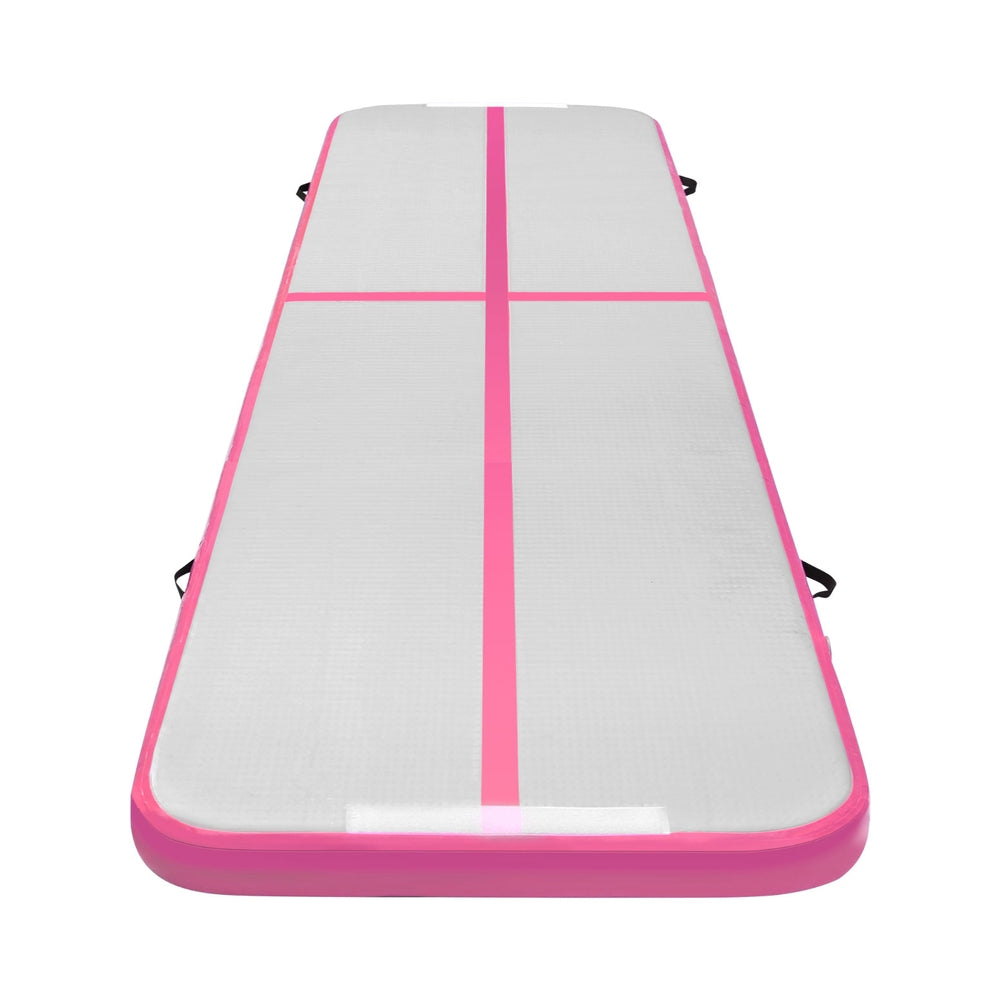 Everfit 4M Air Track Gymnastics Tumbling Exercise Cheerleading Mat Inflatable Pink