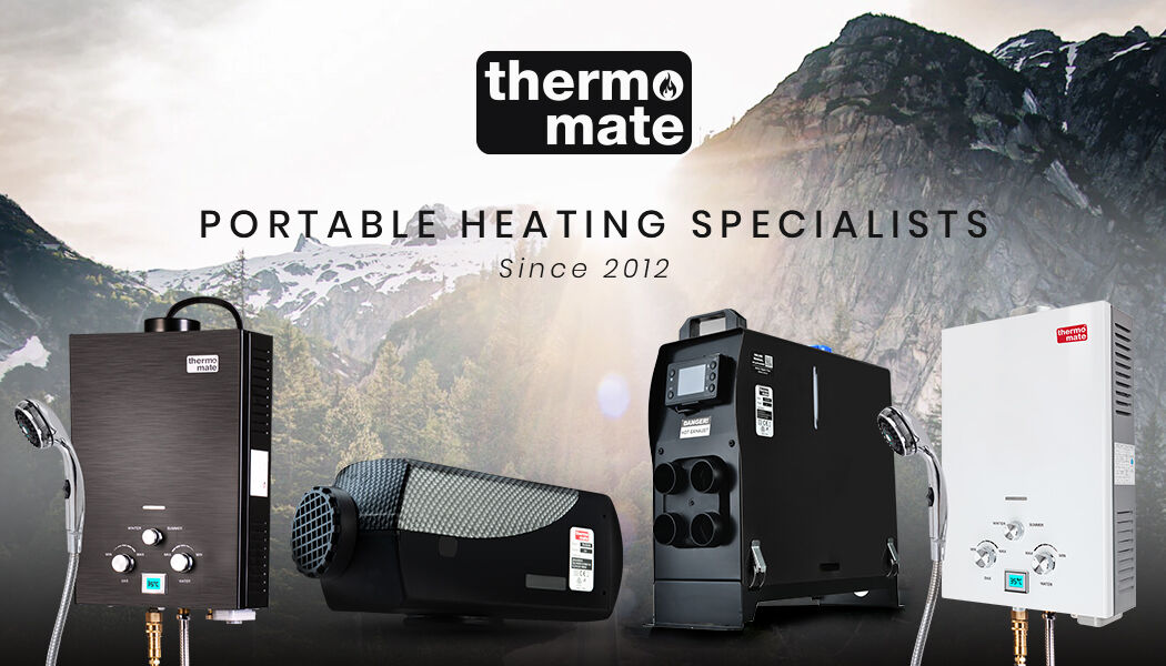 THERMOMATE 12V 5kW Diesel Air Heater for Caravan Camper Trailer Van Motorhome RV, Grey