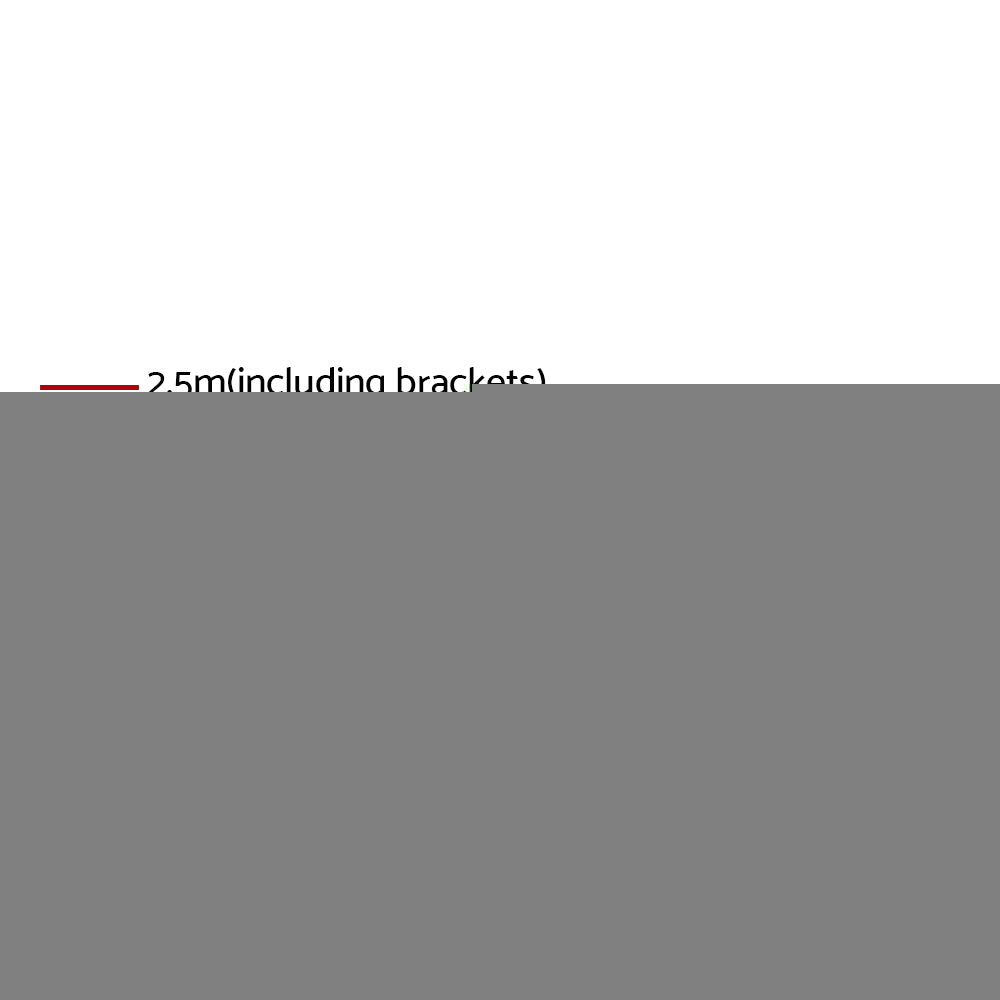 Instahut Retractable Folding Arm Awning Manual Sunshade 2.5Mx2M Grey