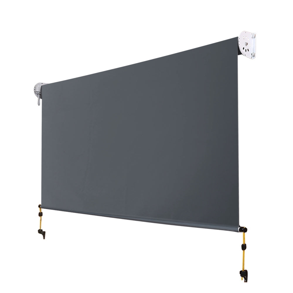 Instahut 2.7X2.5M Outdoor Blinds Awning Roll Down Canopy Retractable Outdoor Blinds Window Shade Grey