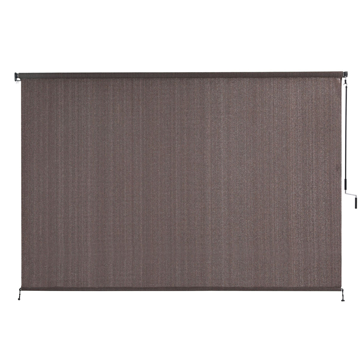 Instahut 3X2.5M Outdoor Blinds Awning Roll Down Retractable Knit Fabric Outdoor Blinds Window Shade Brown