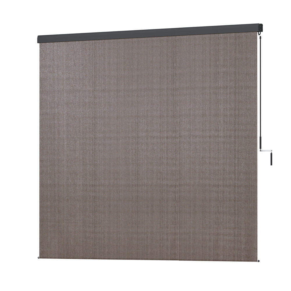 Instahut 3X2.5M Outdoor Blinds Awning Roll Down Retractable Knit Fabric Outdoor Blinds Window Shade