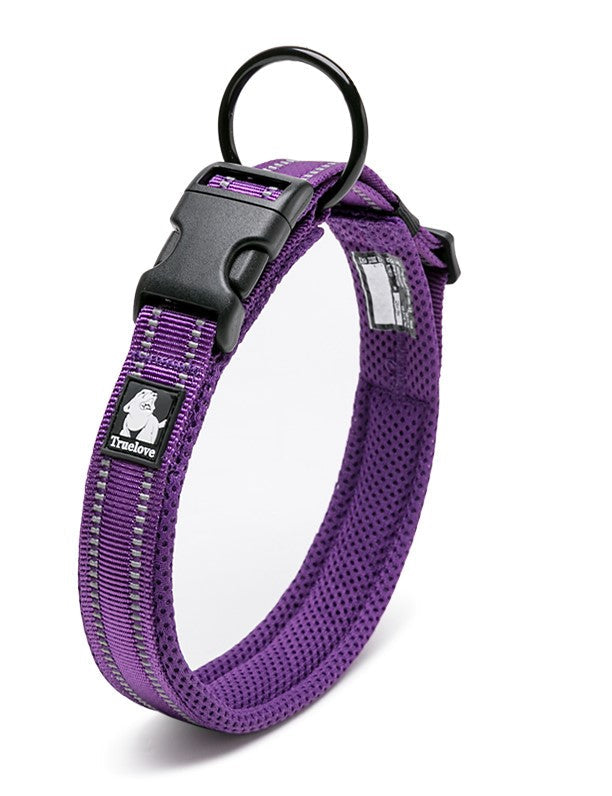 True Love Heavy Duty Reflective Dog Collar - Purple, 2XS-1962324888182198272