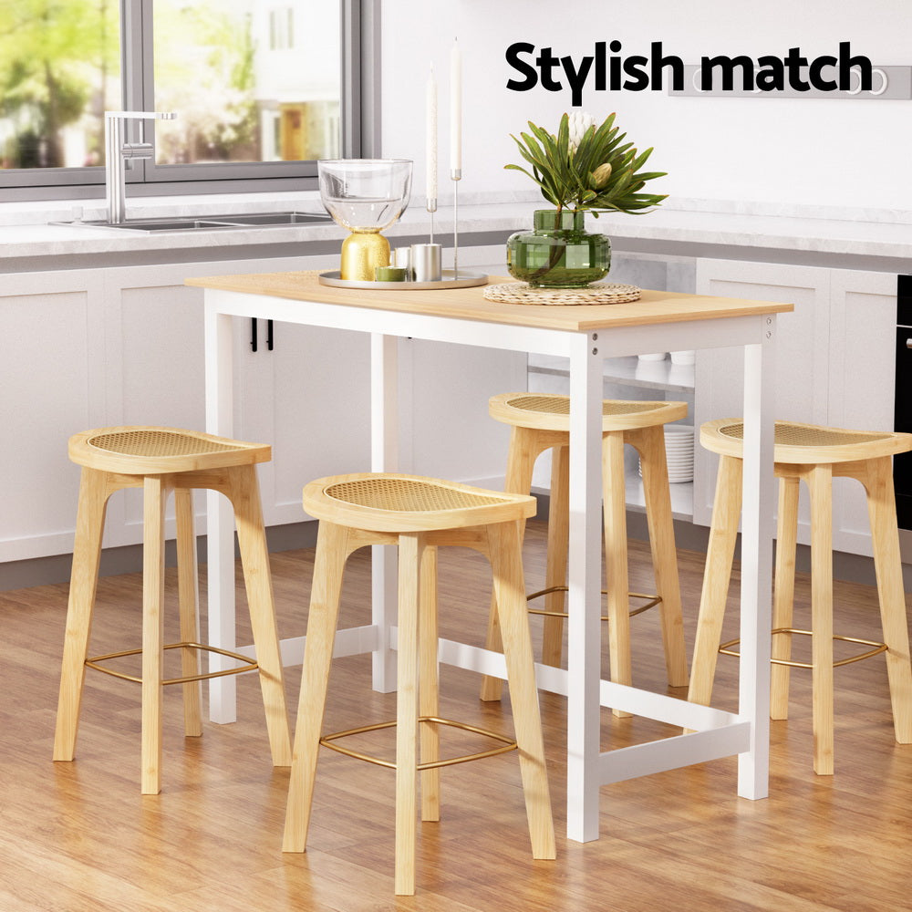 Artiss Bar Table and Stools Set Dining Desk Kitchen Chairs Cafe Pub