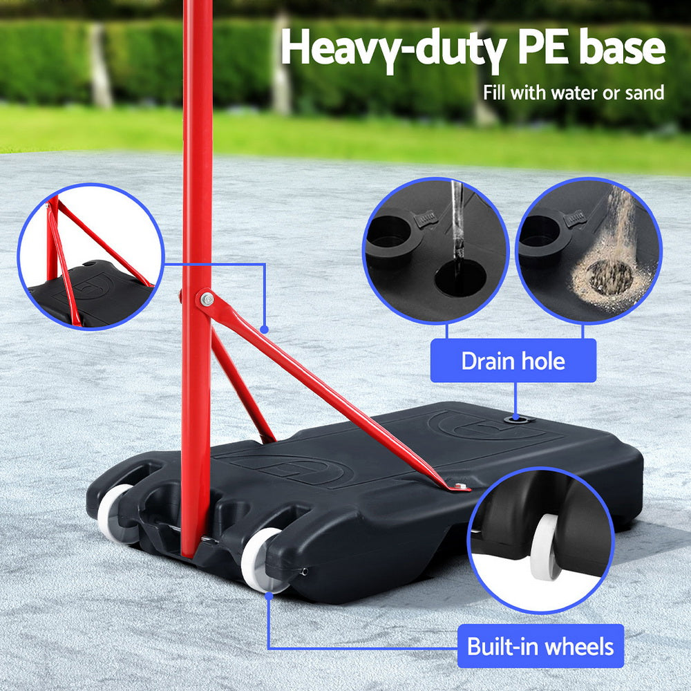 Everfit Adjustable 3.05M Netball and Basketball Stand System with Durable Steel Frame