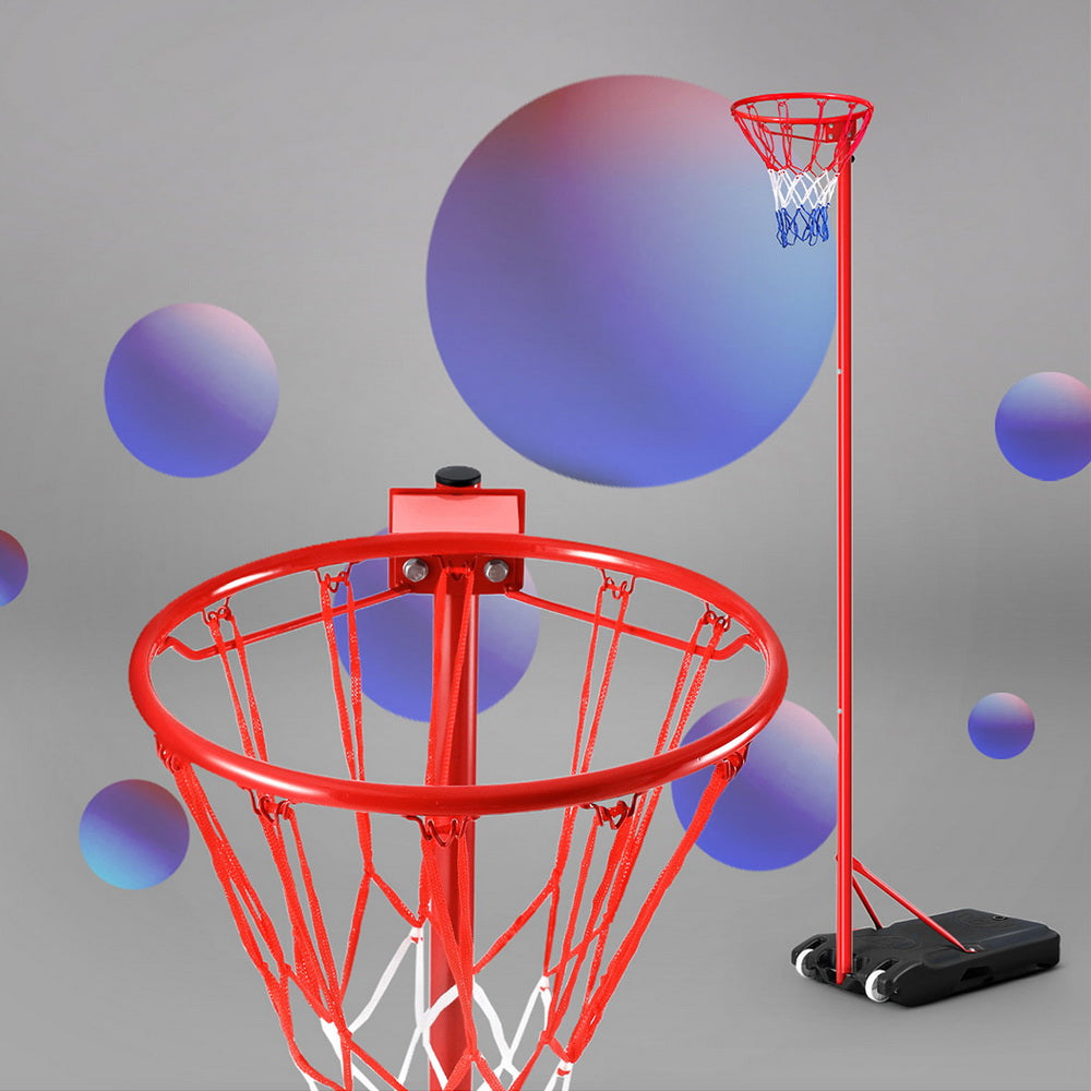 Everfit Adjustable 3.05M Netball and Basketball Stand System with Durable Steel Frame