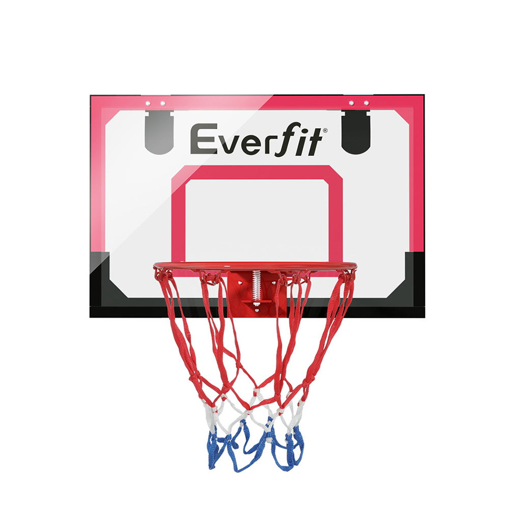 Everfit 23 Mini Basketball Hoop Backboard Door Wall Mounted Sports Kids Red