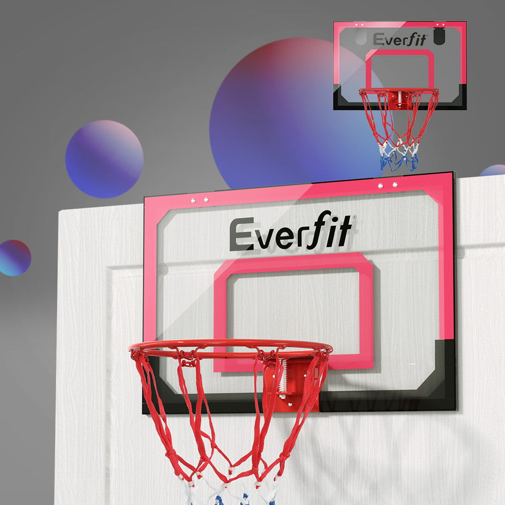 Everfit 23 Mini Basketball Hoop Backboard Door Wall Mounted Sports Kids Red