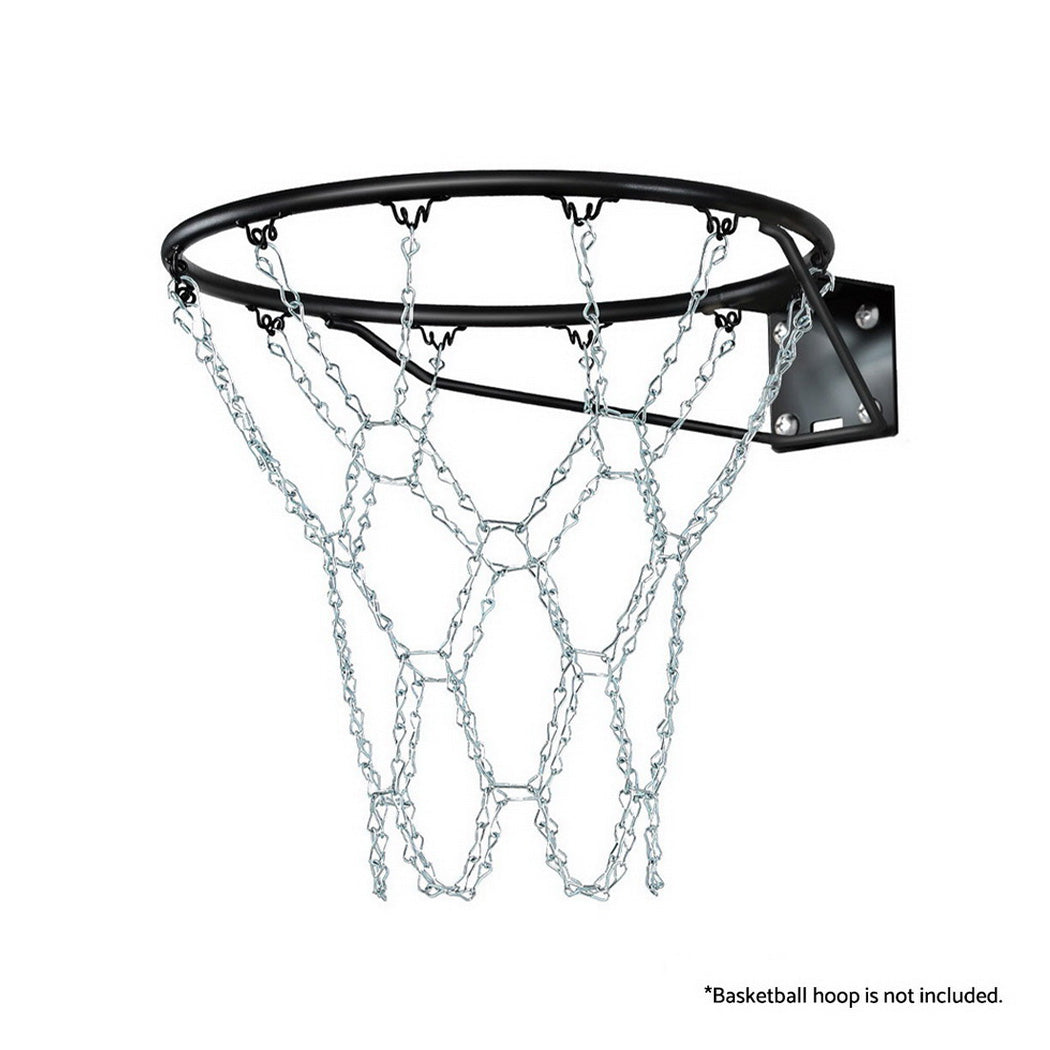 Heavy-Duty 12-Loop Steel Chain Basketball Net by Everfit