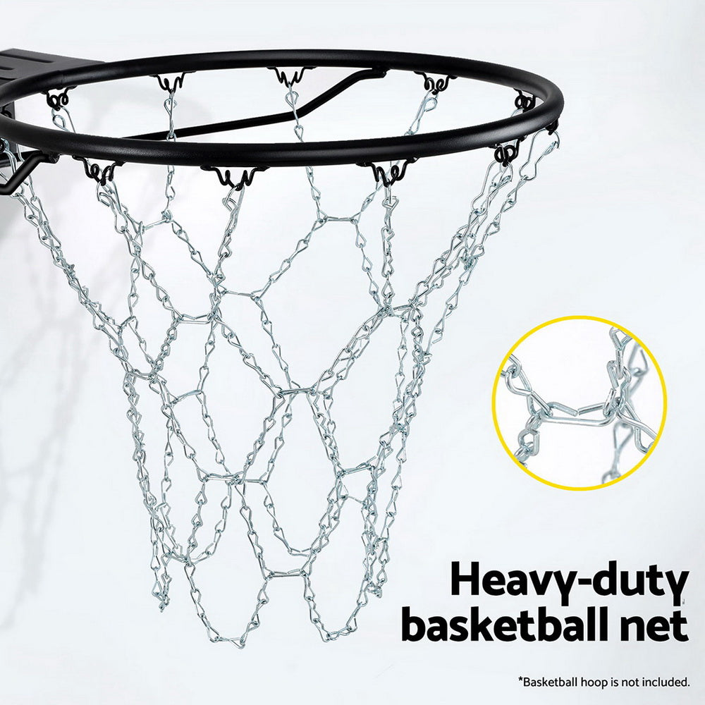 Heavy-Duty 12-Loop Steel Chain Basketball Net by Everfit