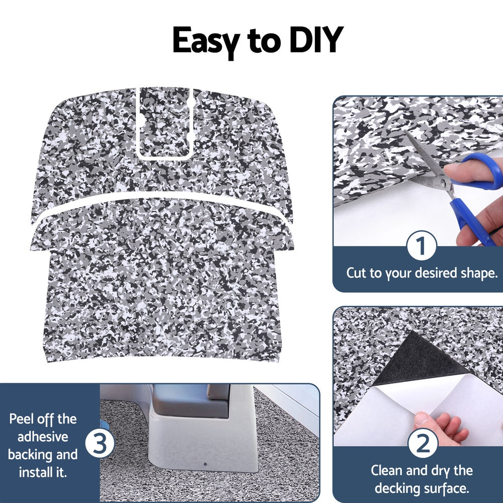 Camo EVA Foam Marine Decking Sheet for Boats - 240x90x0.6cm Anti-Slip Flooring