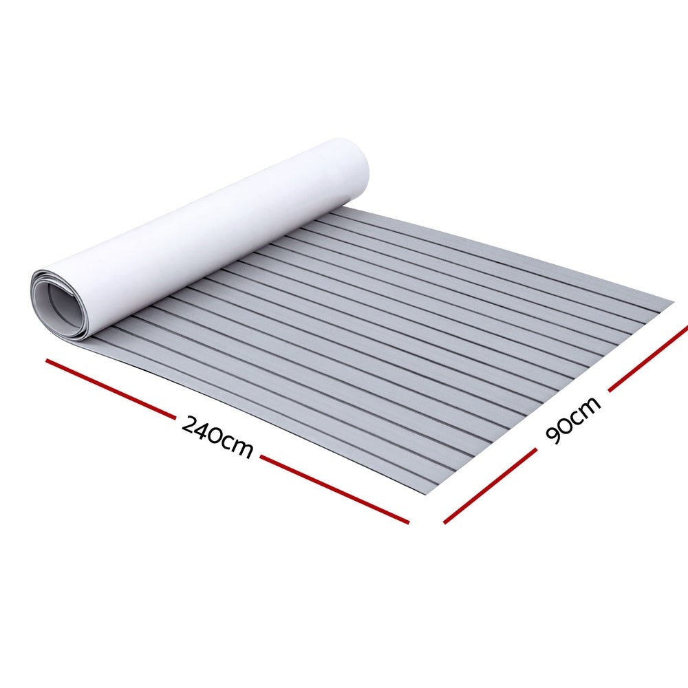 EVA Foam Non-Slip Boat Deck Mat 240x90x6mm in Light Grey