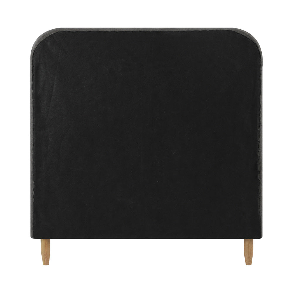 Oikiture Bed Frame Single Size Fabric Grey BOB
