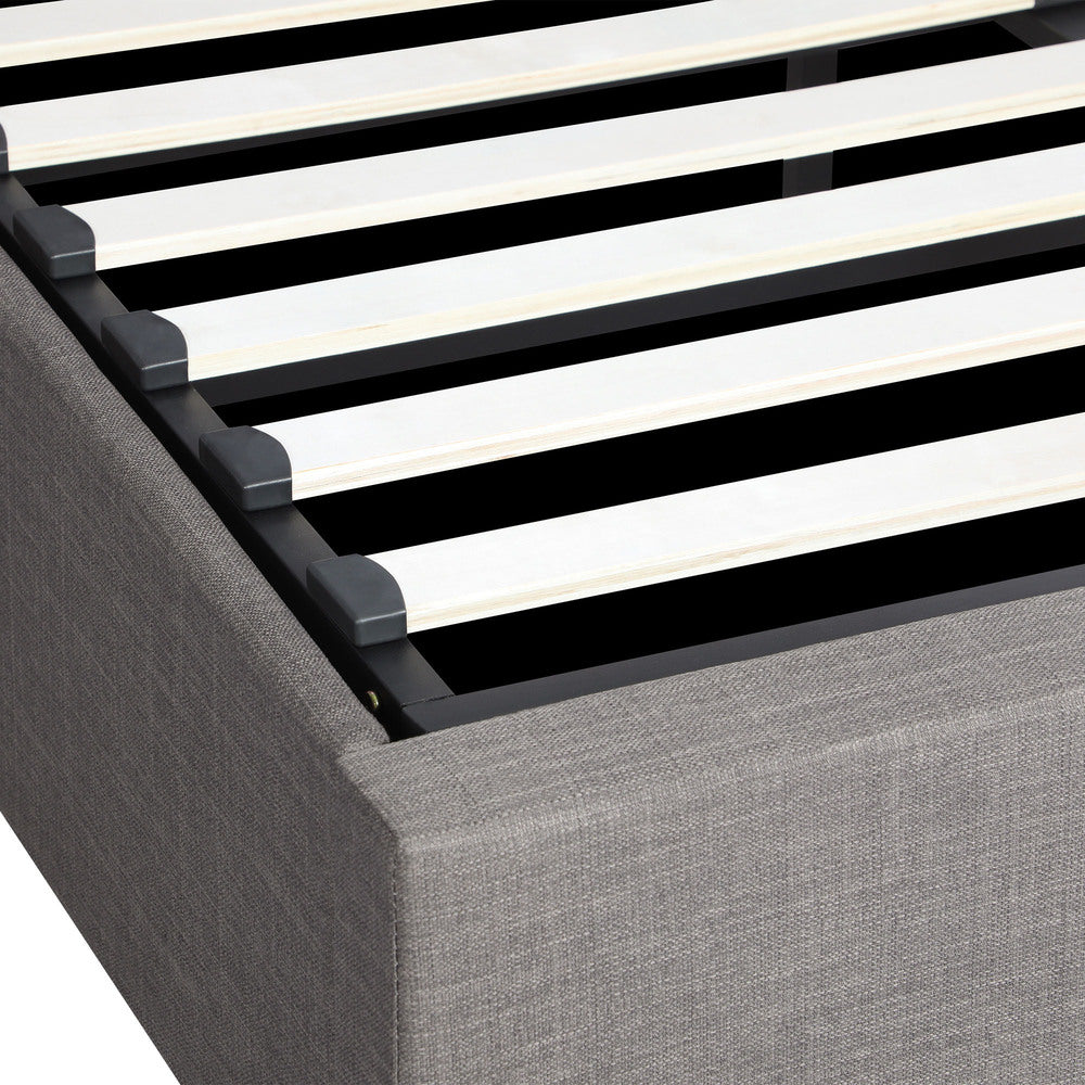 Oikiture Bed Frame Double Size Gas Lift Base With Storage