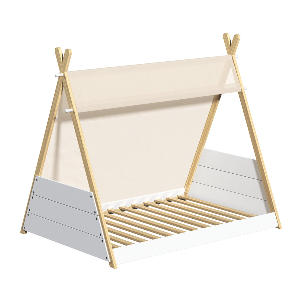 Oikiture Kids Bed Frame Single Size Bed Wooden