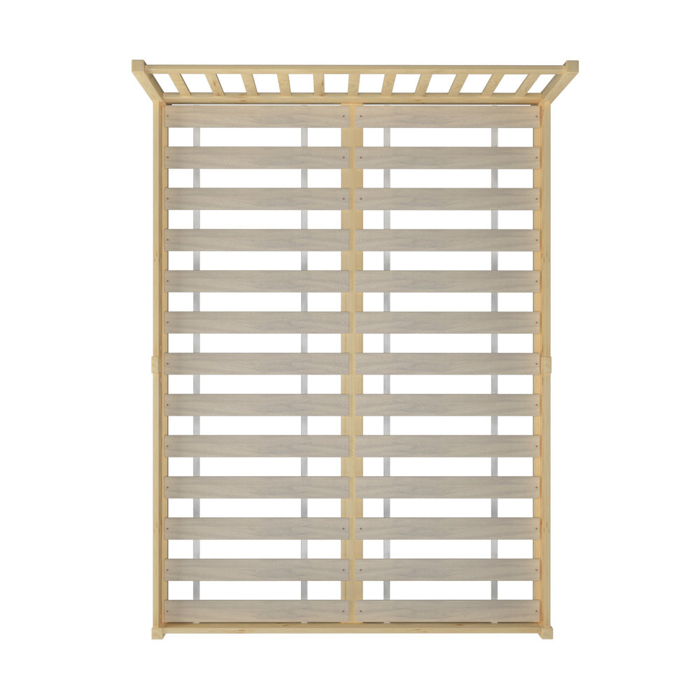 Oikiture Wooden Bed Frame Double Size Slat Support