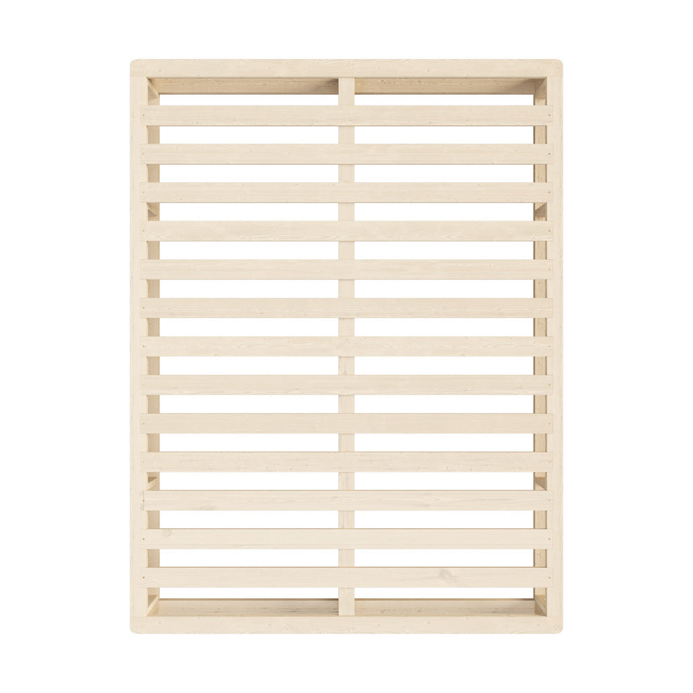 Oikiture Wooden Bed Frame Double Size Cage-like Base