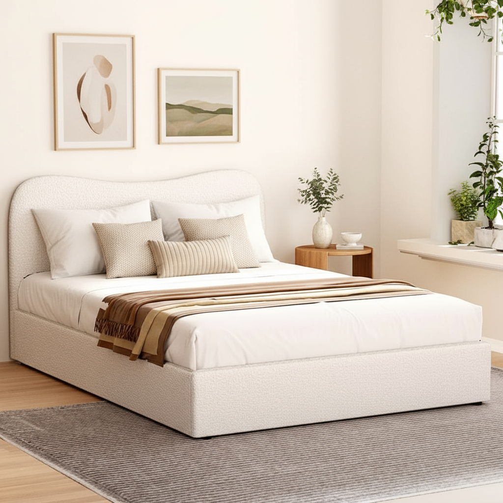 Artiss Bed Frame Double Size Boucle DARA