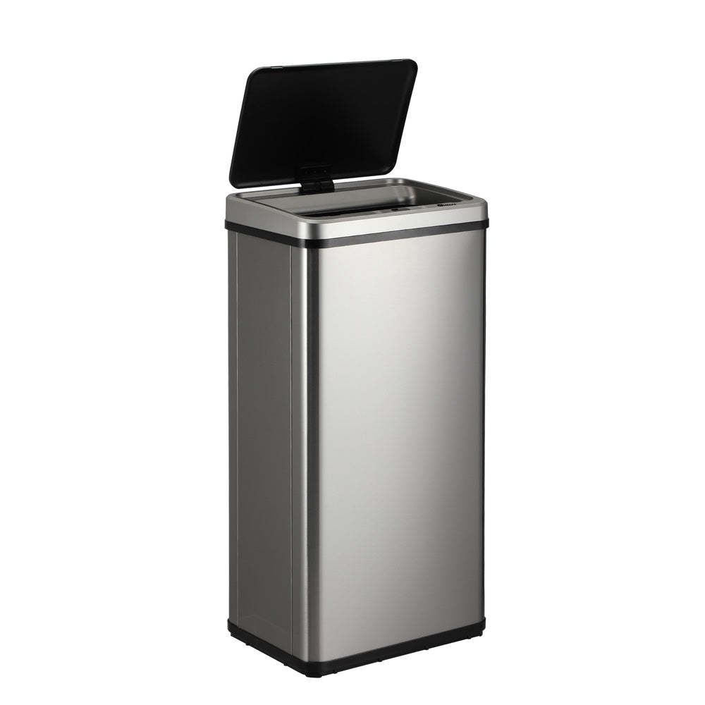 Oikiture Automatic Motion Sensor Bin 50L Silver