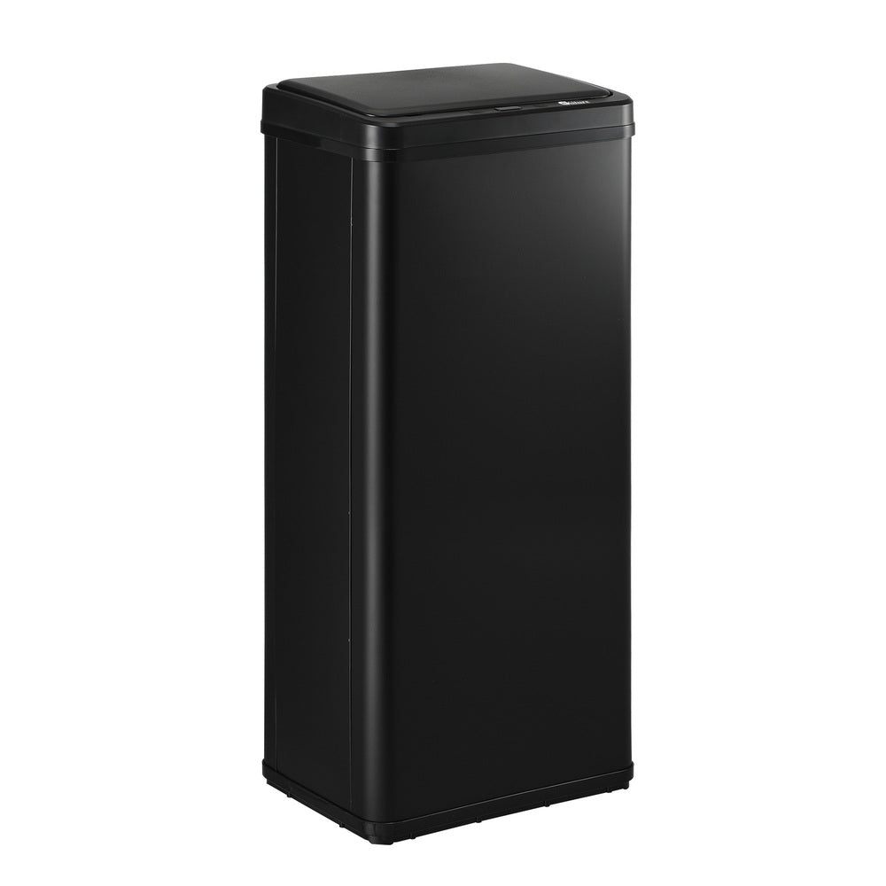 Oikiture 60L Motion Sensor Bin Stainless Steel Black