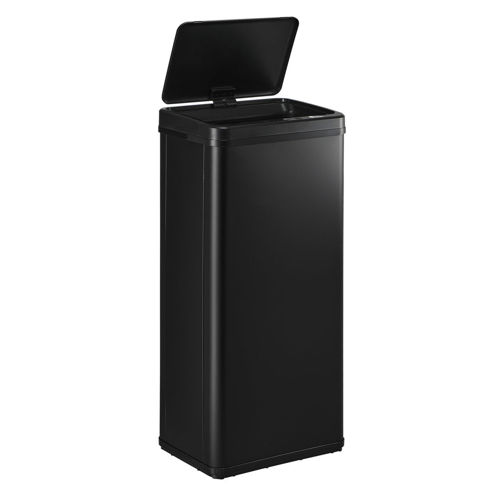 Oikiture 60L Motion Sensor Bin Stainless Steel Black