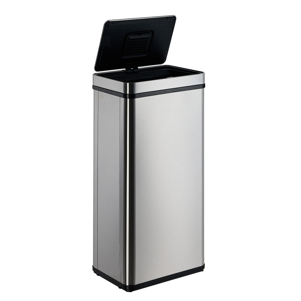 Oikiture 75L Motion Sensor Bin Automatic Rubbish Trash Can Silver