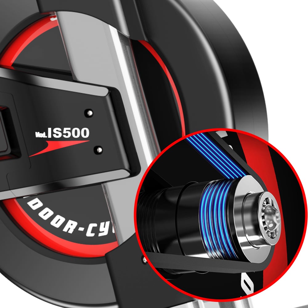 Powertrain IS-500 Heavy-Duty Exercise Spin Bike Electroplated - Silver