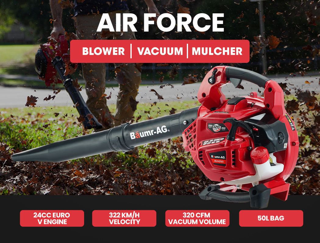 BAUMR-AG Petrol Hand-Held 3-in-1 Leaf Blower Vacuum Mulcher