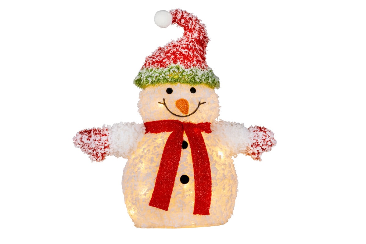Christabelle Snowy Christmas Snowman with Lights 56cm