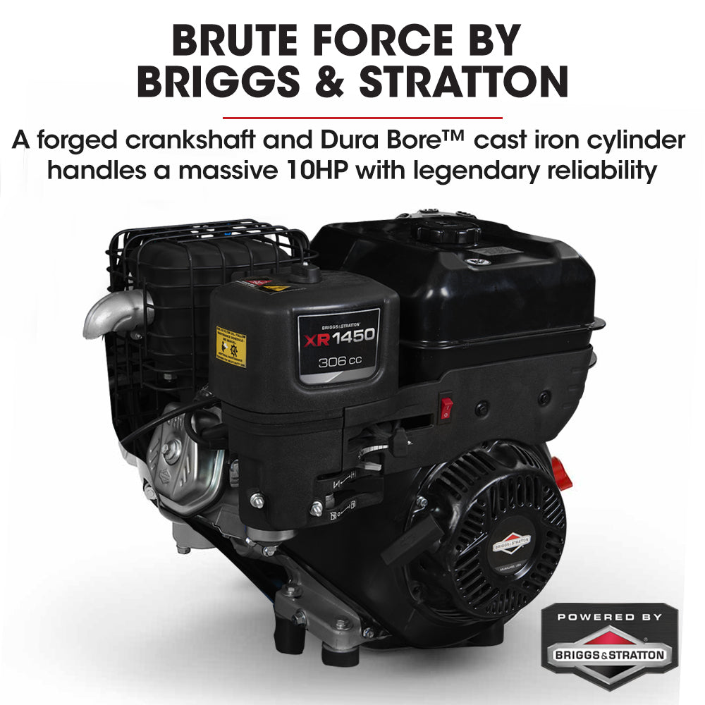 BAUMR-AG Motorised Ride On Tracked Wheelbarrow Dumper, 10HP Briggs & Stratton Petrol Engine 500kg Capacity (BPR1000)