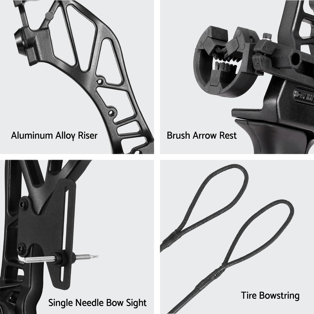 Beginner-Friendly 55lbs Recurve Takedown Bow and Arrow Set for Hunting - Green