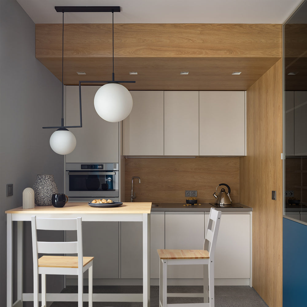 Oikiture 3PCS Bar Set Cafe Table&2 Stools