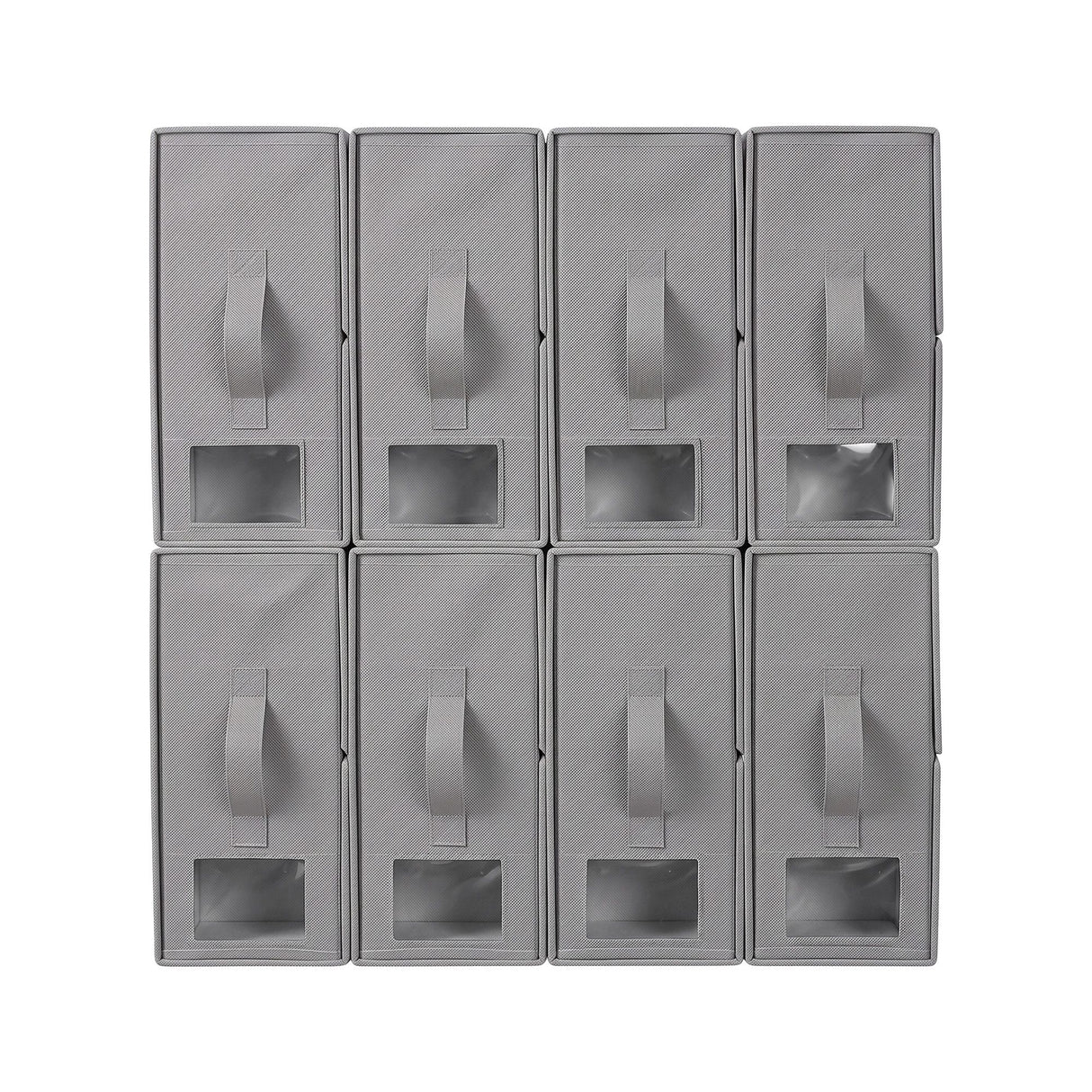 Artiss Bed Sheet Organisers Box Set 8Pcs Storage King Size Bedding Foldable Grey
