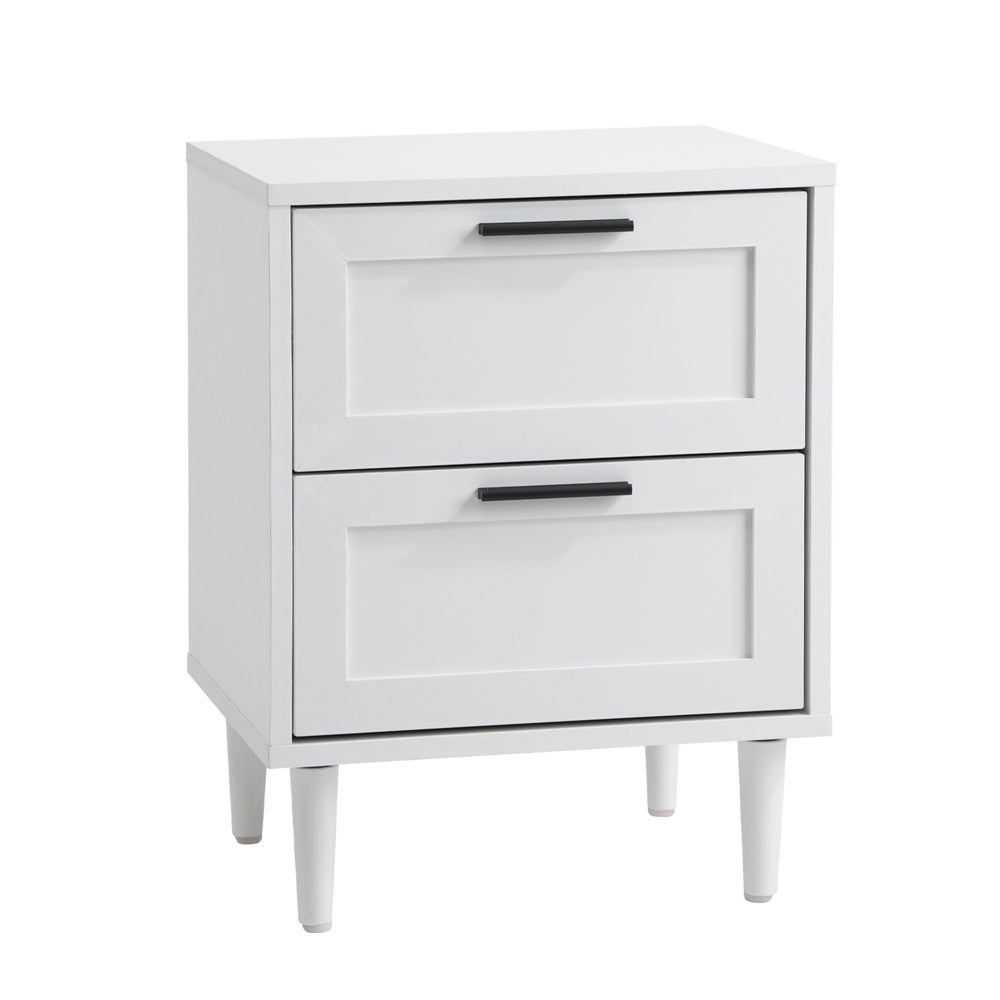 Oikiture Bedside Tables Set of 2 Nightstand White