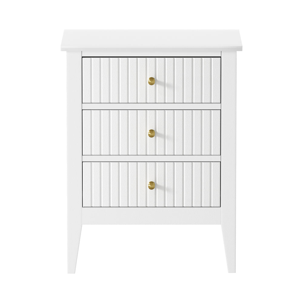 Oikiture Bedside Tables Set of 2 Side End Nightstand White