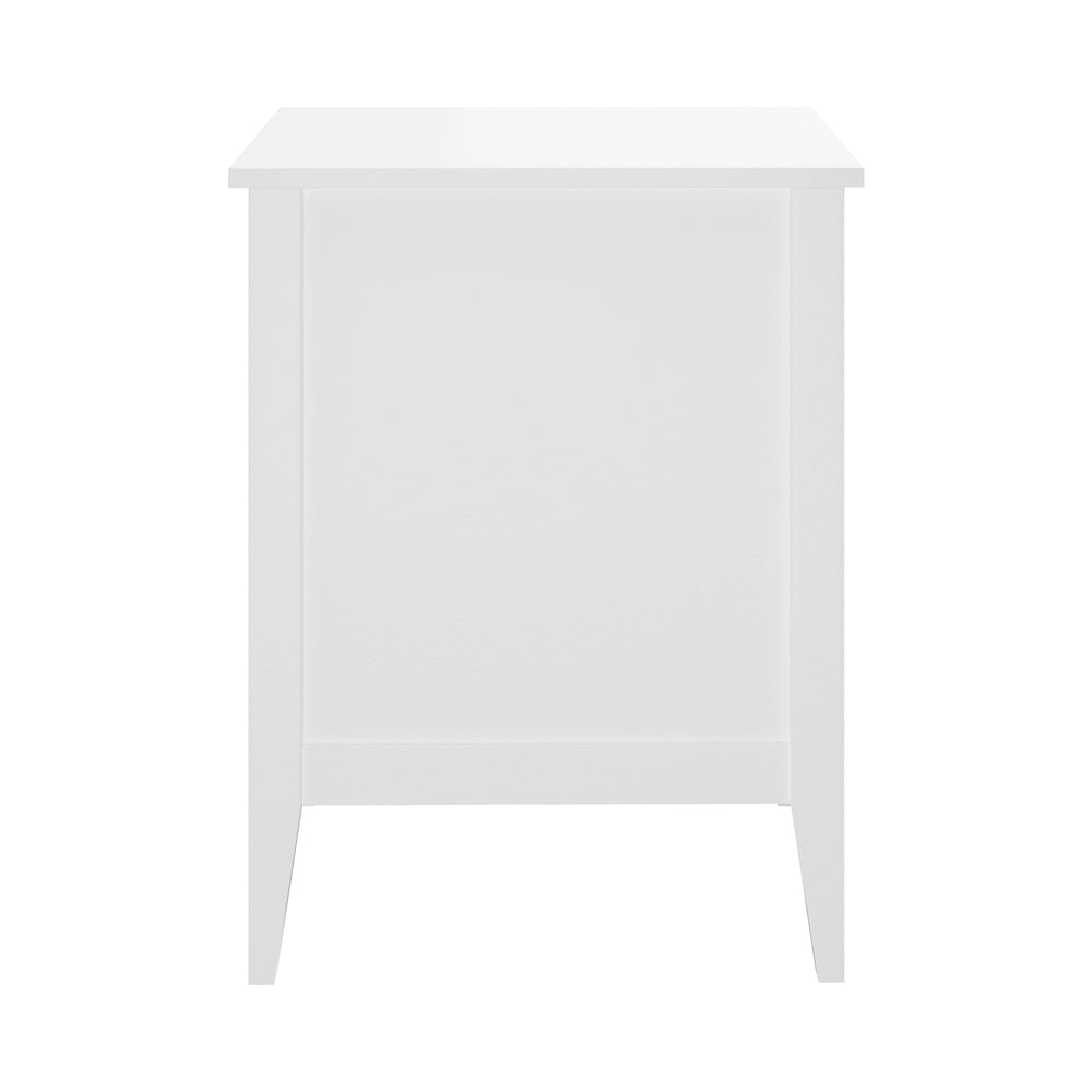 Oikiture Bedside Tables Set of 2 Side End Nightstand White