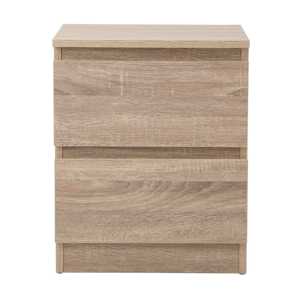 Oikiture Bedside Tables Set of 2 Nightstand Wood