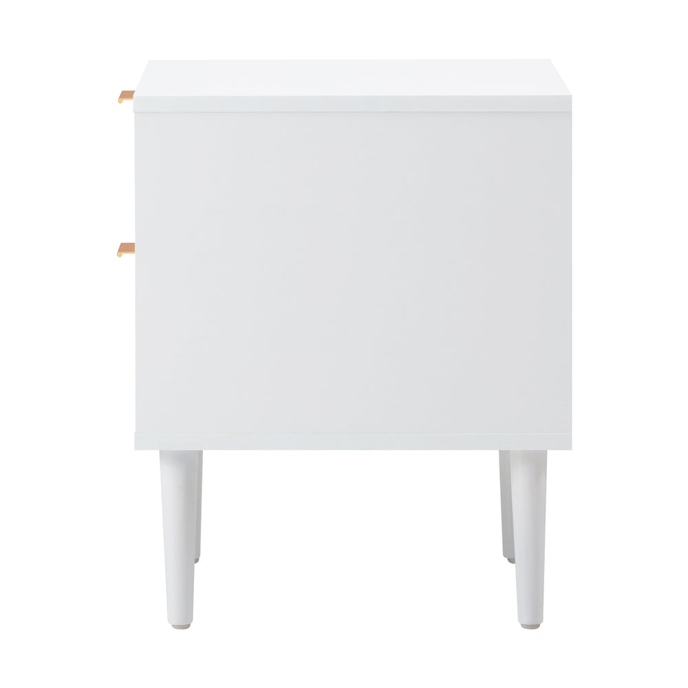 Oikiture Bedside Tables Set of 2 Nightstand White