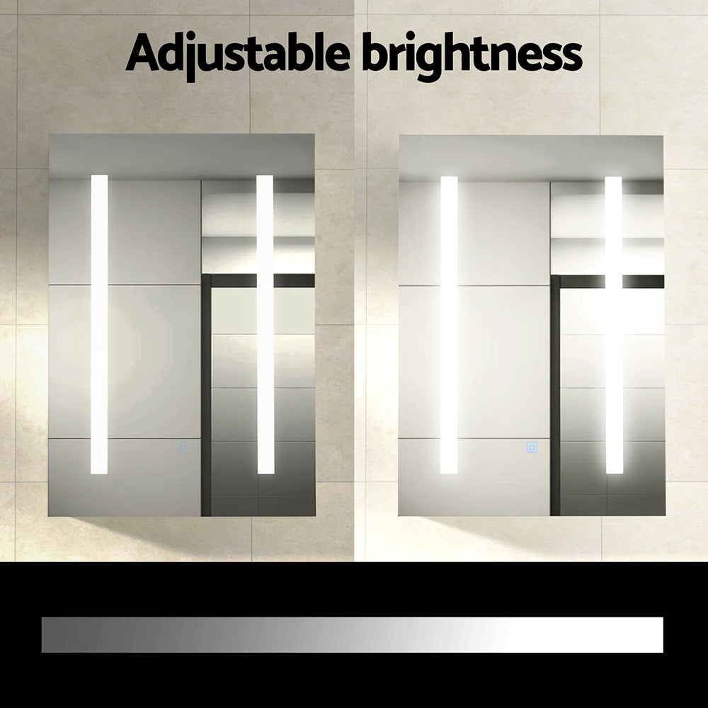 Bathroom Mirror Cabinet LED 500x720mm Medicine Wall Storage