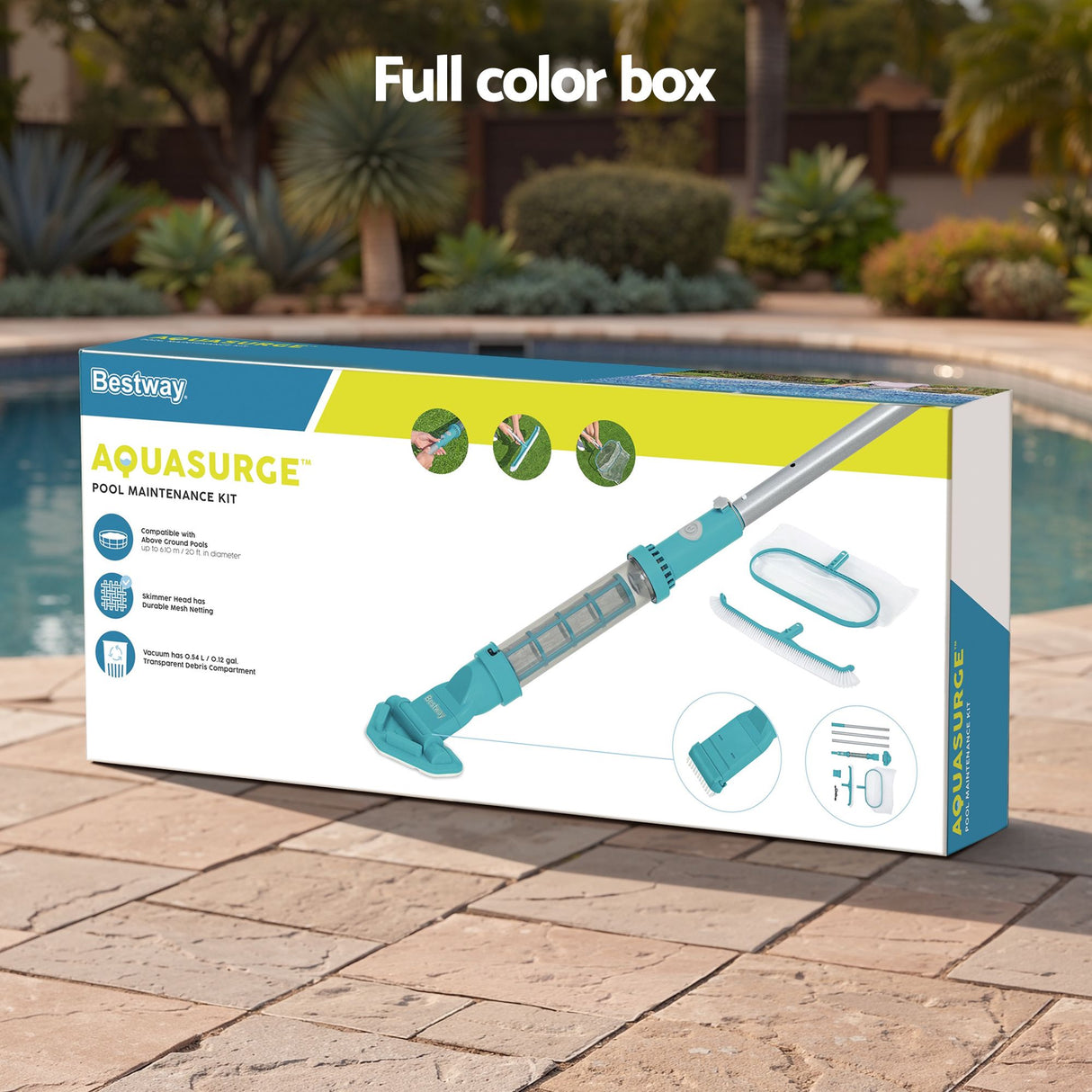 Bestway Pool Cleaner Maintenance Rechargeable Vacuum Cleaning Aluminium Pole 2m